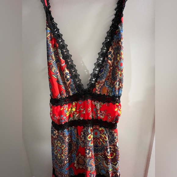 WORN ONCE ALICE AND OLIVIA MAXI TIERED FLORAL DRESS - Picture 2 of 7